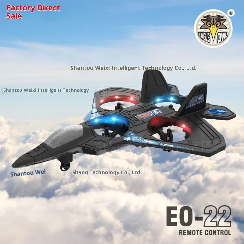 

Eagle Owl Eo-22 Remote Control Jet Drone Crash Resistant Cool Led Lights Easy To Fly One Key Takeoff Outdoor Model Toy For Boys