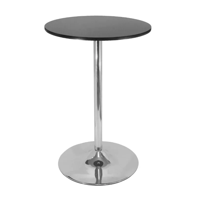

Wood Spectrum 28" Round Pub Table, Black & Chrome, high bar table