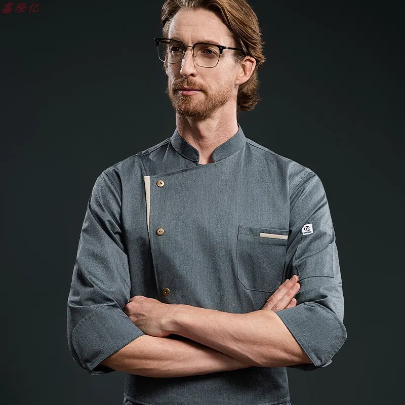 Cake Shop Restaurant occidental Steakhouse cuisine travail uniforme à manches longues restauration Hot Pot Restaurant hôtel automne Chef uniforme f