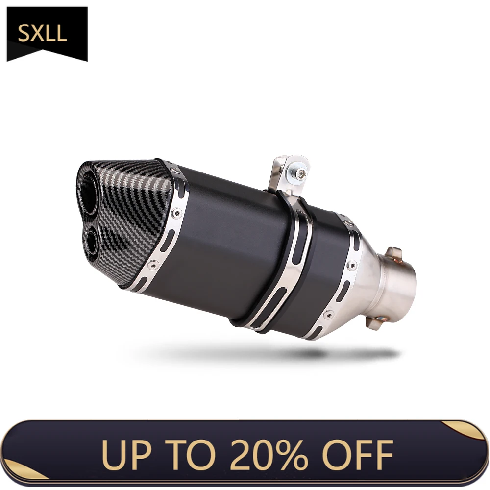 

SXLL 51Mm Universal Motorcycle Exhaust Tunnel Modified silenciador Tube Exhaust Motorcycle Db Killer for Gixxer155 R15 GSXR125 P