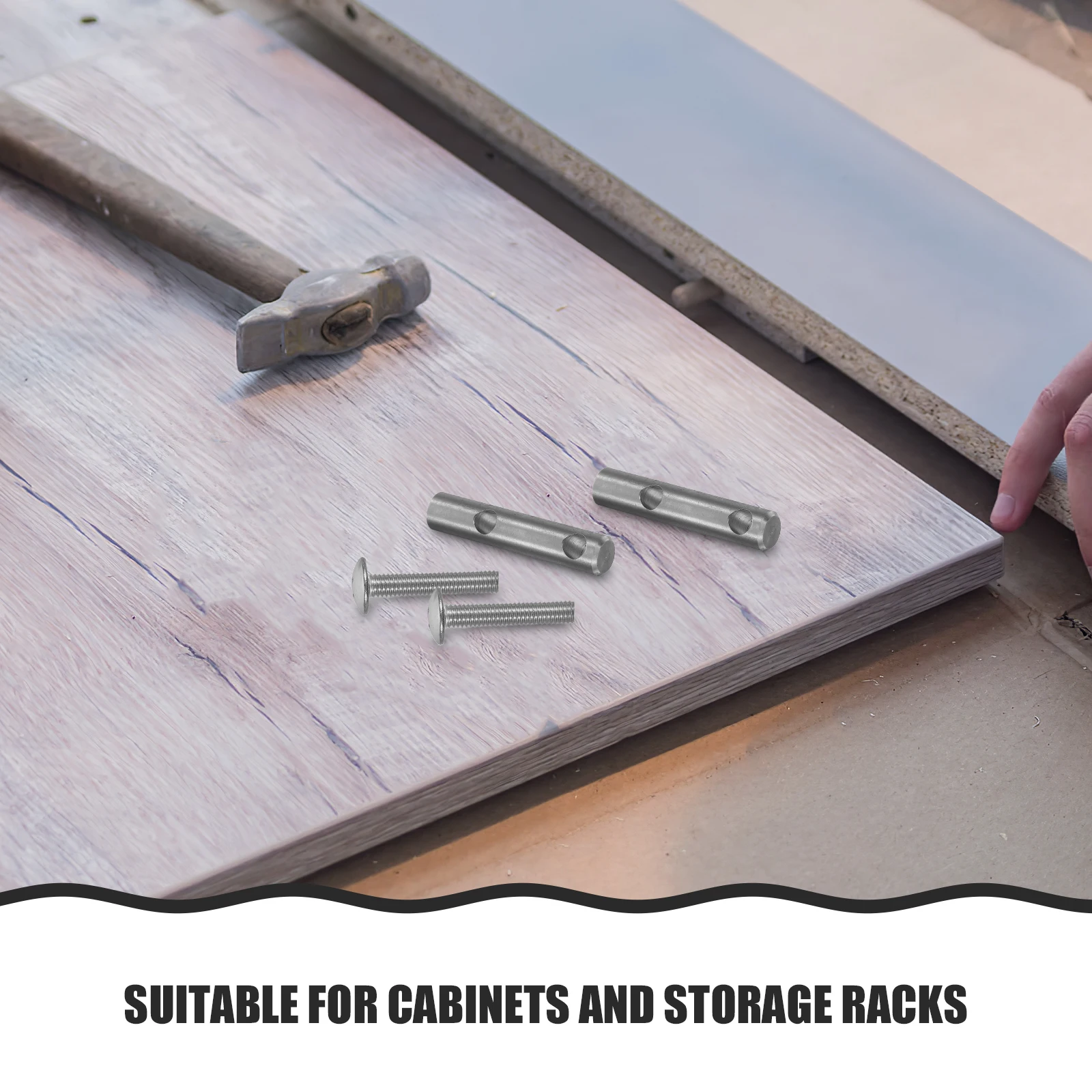 

2pcs Stainless Steel Cabinet Railing Connector Post For Rv Guardrail Hardware Easy Install Storage Rack Fixing