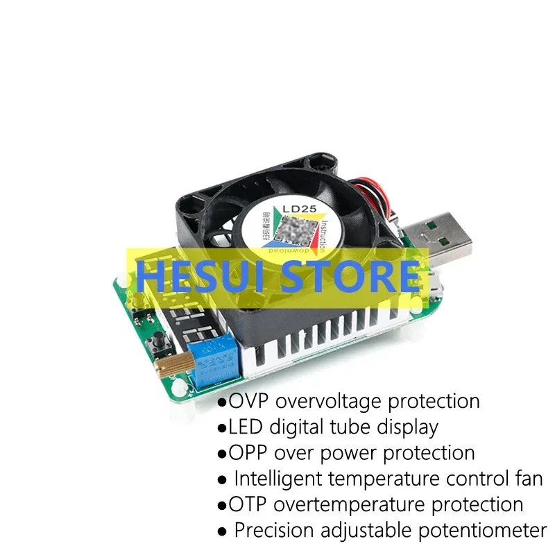 LD25/35USB intelligent electronic load digital display voltage ammeter battery aging detector adjustable resistor