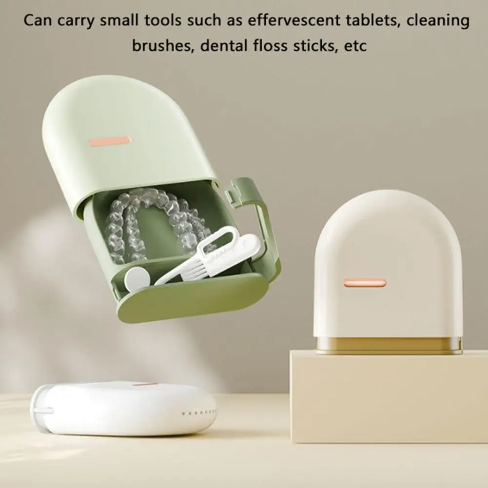

Braces Box Portable Mouth Guard Box Retainer Case Oral Cleaning Box Aligner Box Braces Teeth Teeth Orthod Storage N4Y6 Dent C0K1