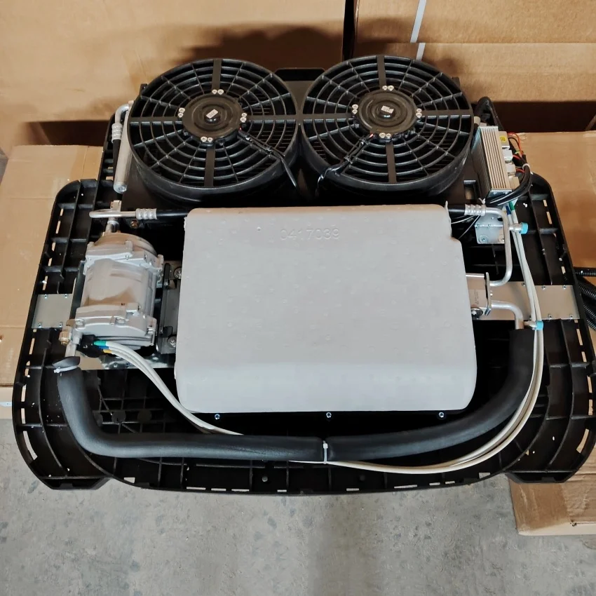 بطارية تخييم وقوف السيارات 24 فولت 12 فولت تكييف الهواء على السطح شاحنة كهربائية سقف مكيف الهواء #3