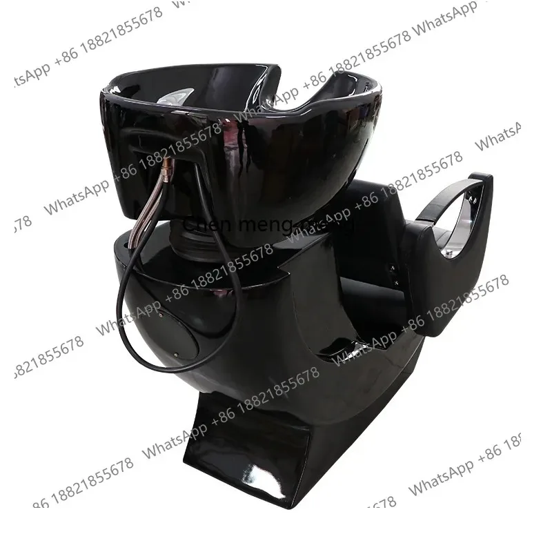 Half lying barber shop shampoo bed hair salon special Thai massage stainless steel hair salon bed H