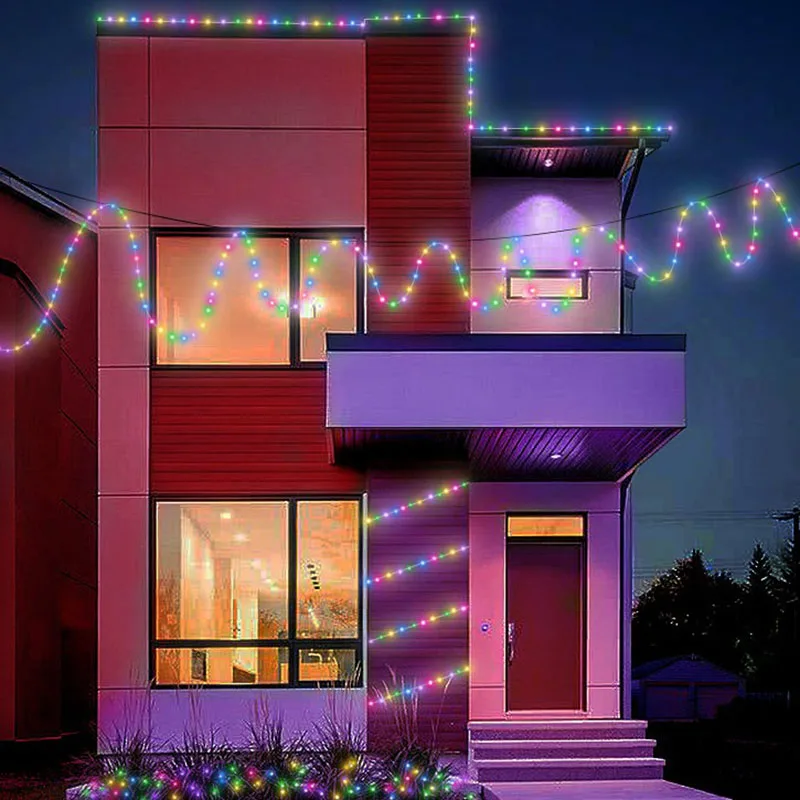 5 ~ 20mX APP Control WS2811 2cm 3D Ball indirizzabile Pixel Full Color Pebble Light IP67 Dream Color RGB String Lights