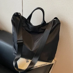 Zipper Solid Color Nylon Large Capacity Handbag Soft Versatile Popular Shoulder Bag 2026 Hot Selling Simple Casual Crossbody Bag