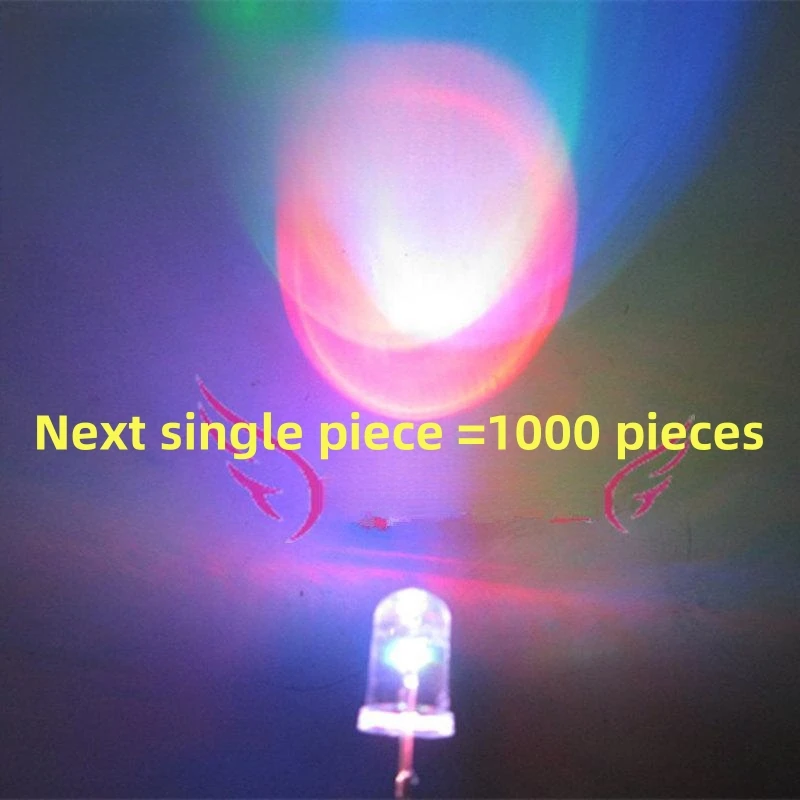 F3MM 5MM ultra bright seven color fast blinking slow blinking alternating round head LED bead light emitting diode color change