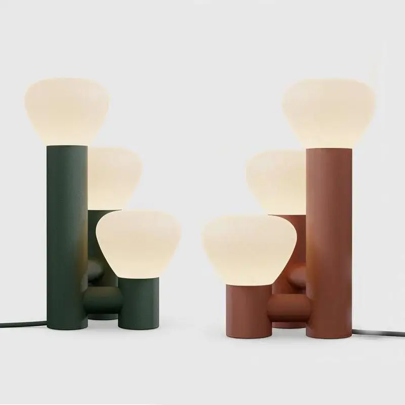 Match bed lamp bedroom minimalist atmosphere lamp modern ins style girl light luxury color children's room decoration desk lamp