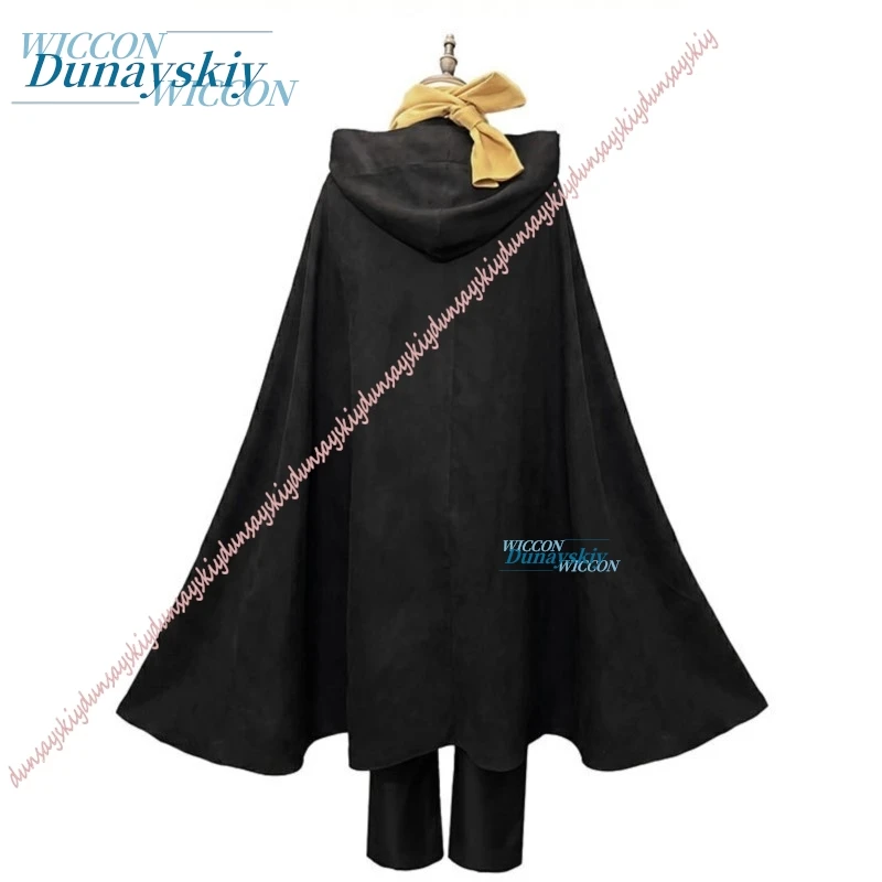 Re Life In A Different World From Zero Anime Natsuki Subaru Cosplay Event With Custom Costume Black Cloak Vest Tshirt Pant Scarf view 3