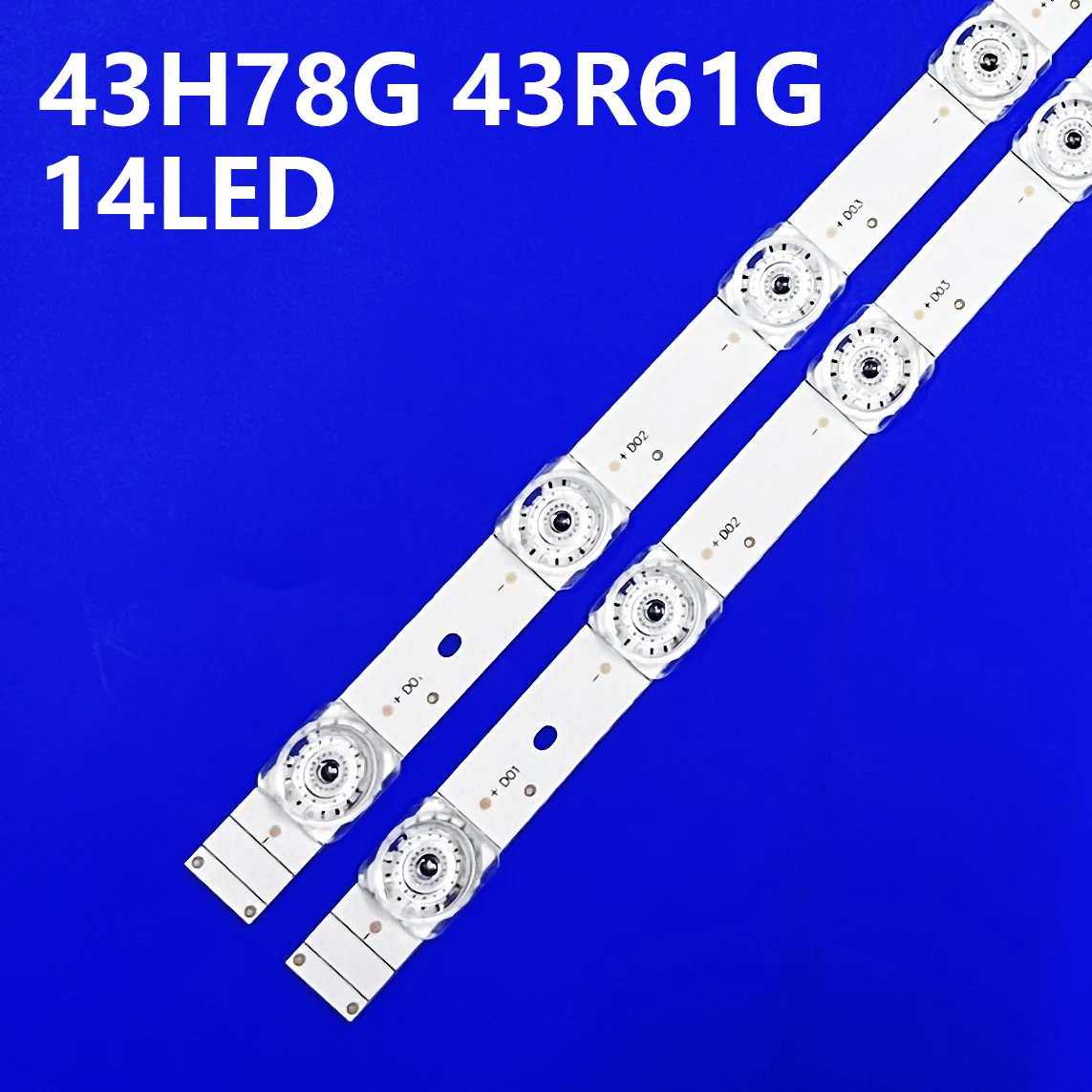 

100% New 2pcs/Kit LED Strips for HSENSE 43 TV 43H78G 43R61G
