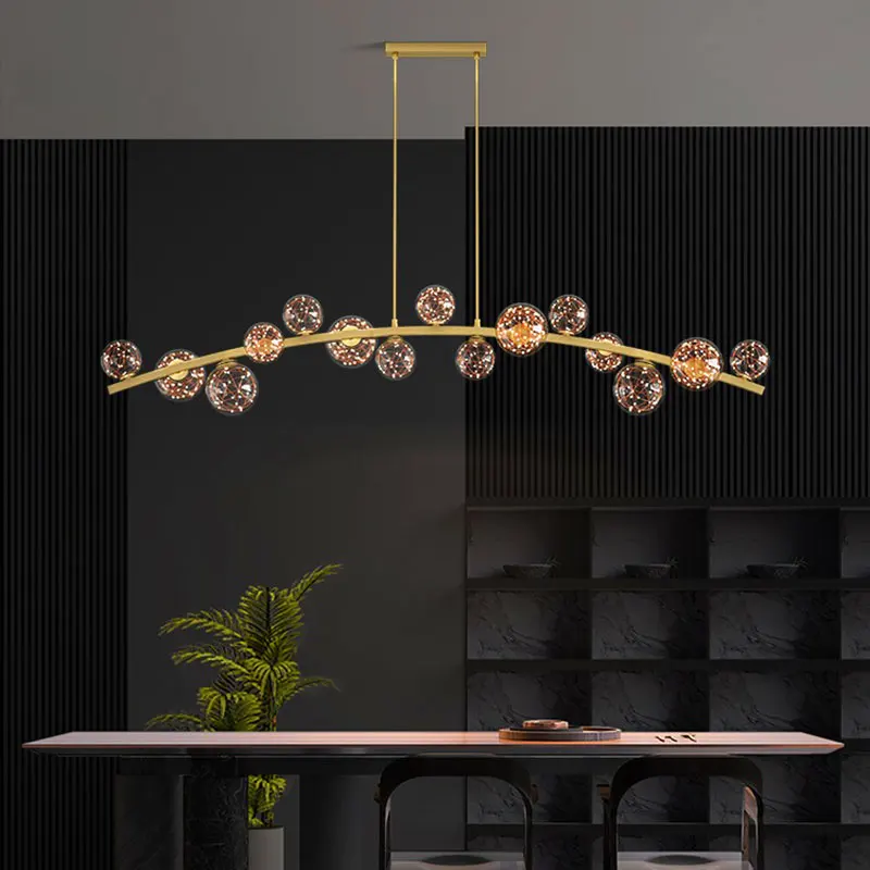 

glass Modern home decor led lights pendant light lamps for living room Chandeliers for dining room hanging light indoor lighting