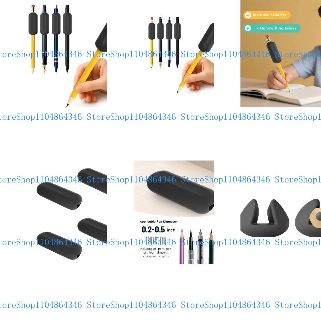 

5asd 1/4Pcs Weighted Silicone Pen Grip For Kid Adult Ergonomic Writing Aid for Kid