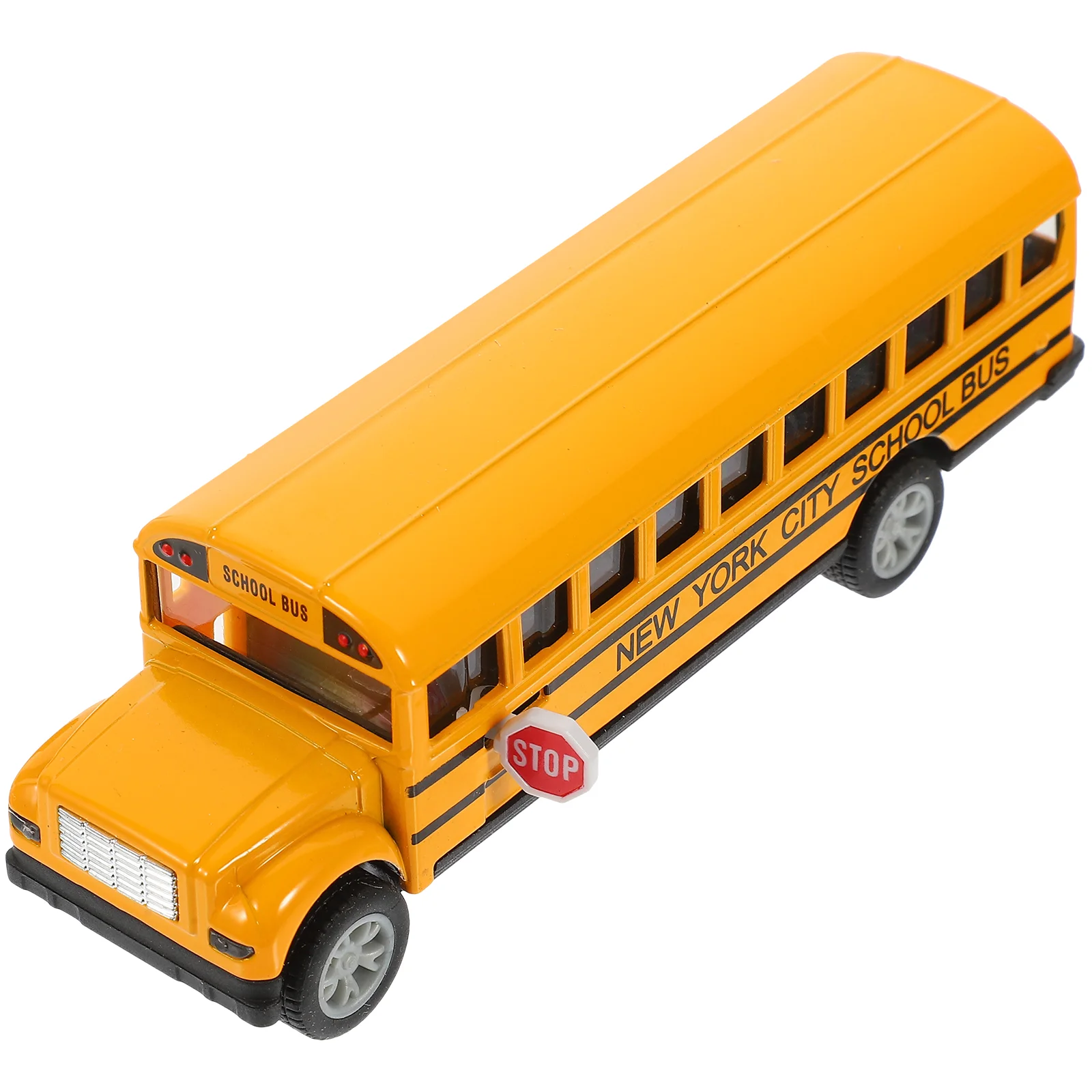 

Back School Bus Toy Model Toys Cars Push and Go Pull Mini Friction Powered Child