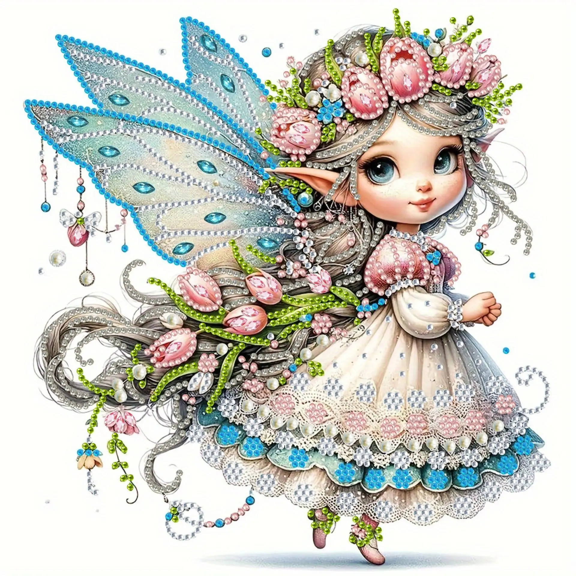 PhotoCustom Girl Diamond Painting Kits For Adults Special Shape Diamond For Beginners Rhinestones Art Crafts 30x30cm
