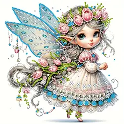 PhotoCustom Girl Diamond Painting Kits For Adults Special Shape Diamond For Beginners Rhinestones Art Crafts 30x30cm