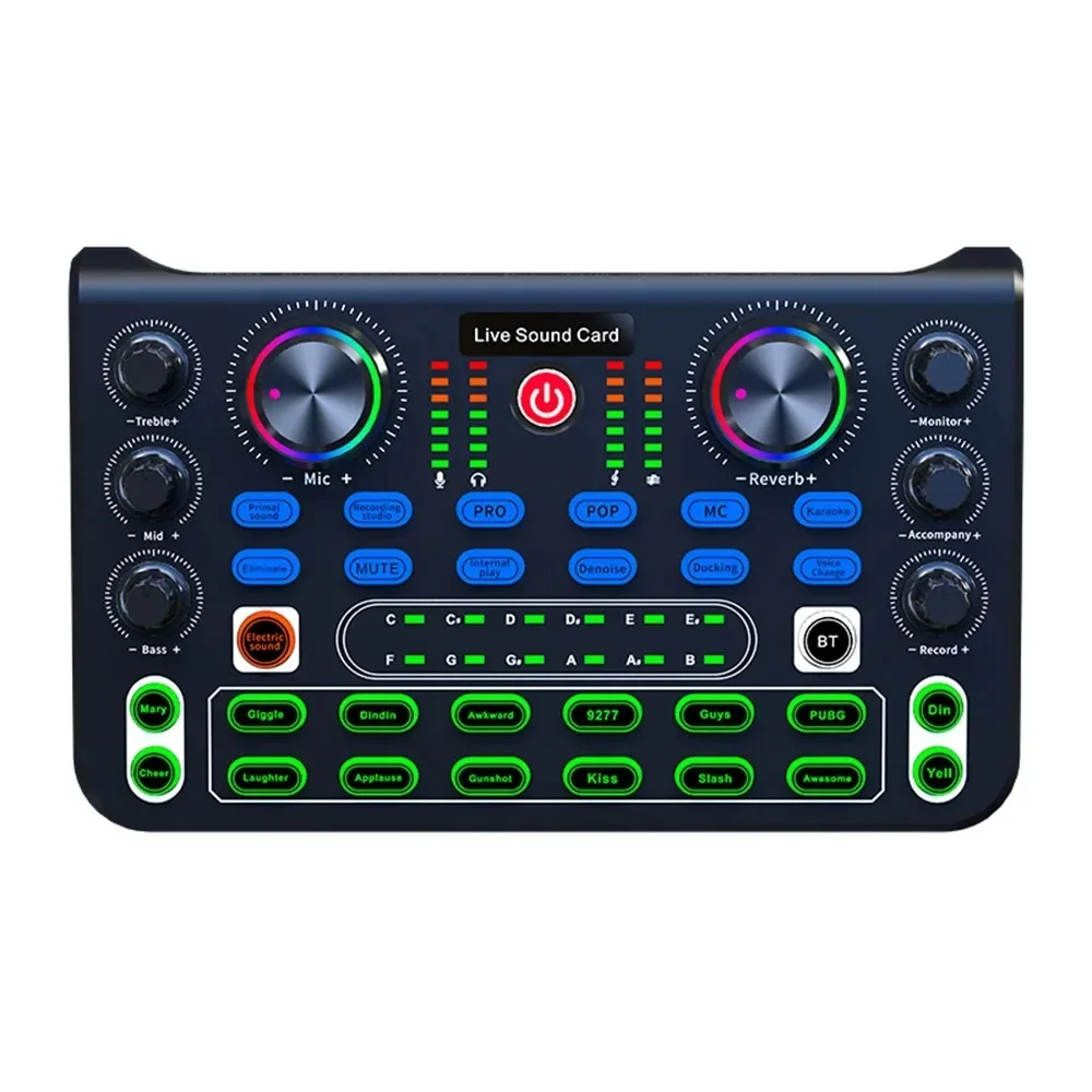 X60 Sound Card Professional Live Streaming for PC Computer Broadcasting Audio Mixer For Karaoke KTV Singing Live Sound Mixer