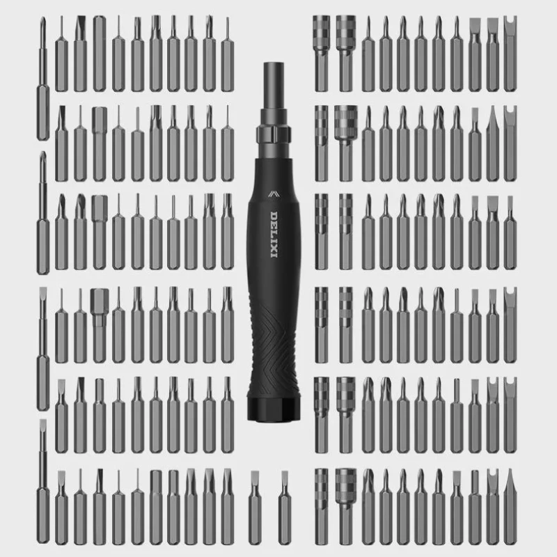 Xiaomi DELIXI 145-in-1 Screwdriver Set Precision Magnetic Screw Driver Bits Multifunctional Home Repair Tools Kit for Camera PC