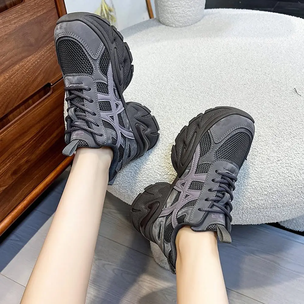 

Trendy Retro Women's Sports oes Breathable Me Thi Bot Heightening Casual Sports oes Comfortable All-Season Footwear