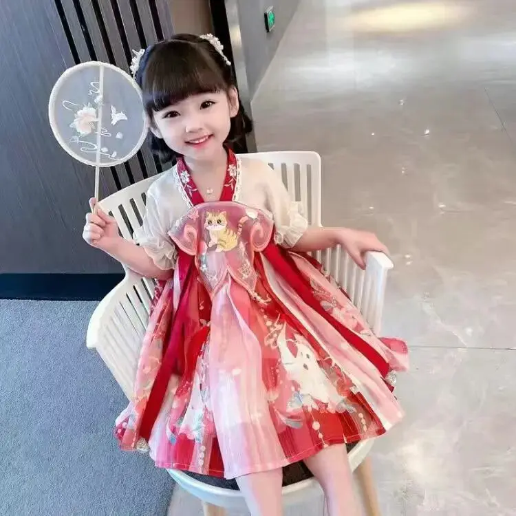 slim fit dress slacks Sunny Fashion Girls Princess Bowknot Waist Costume Dress main image 0