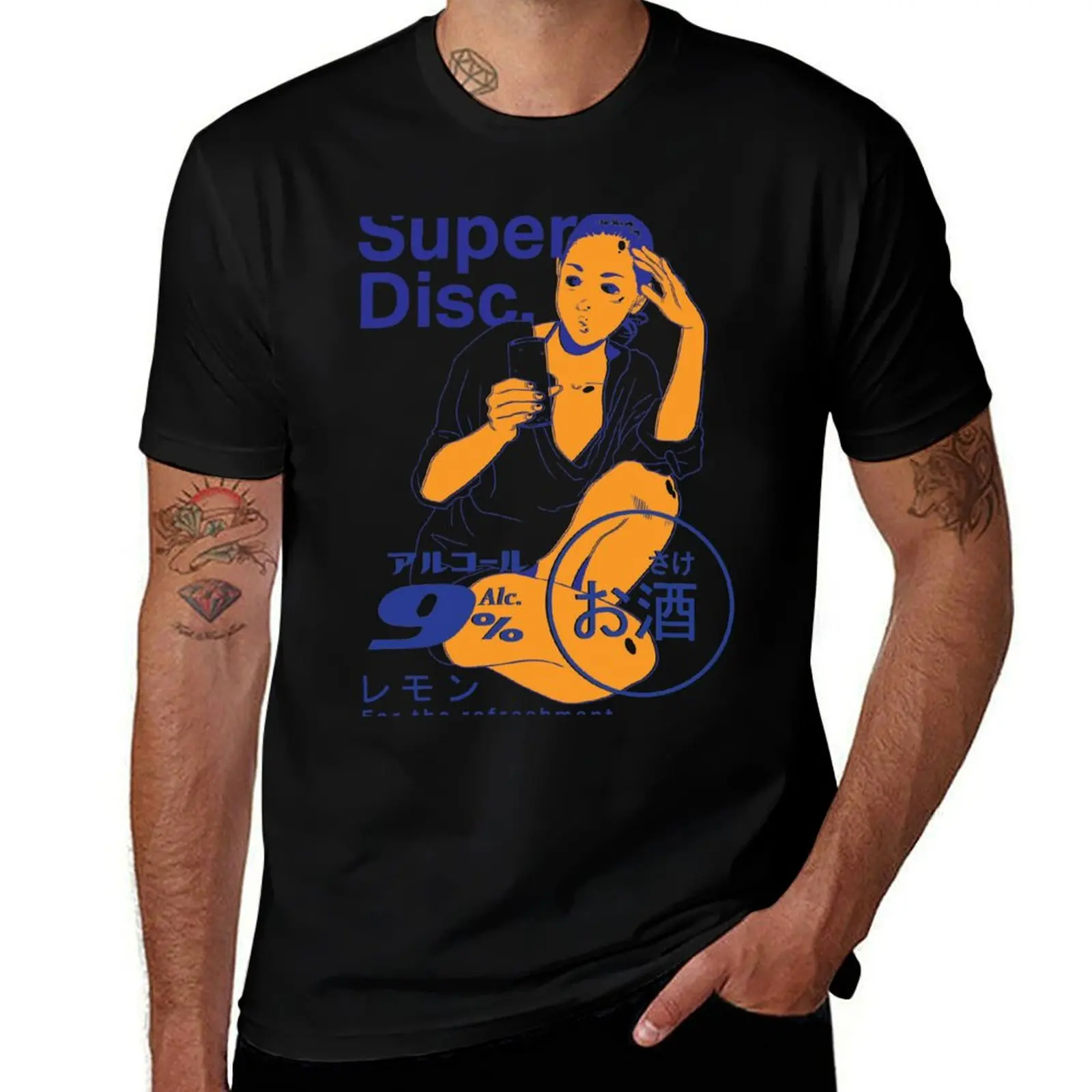 

Super Disc Lemon T-Shirt Festival Casual Short Sleeve