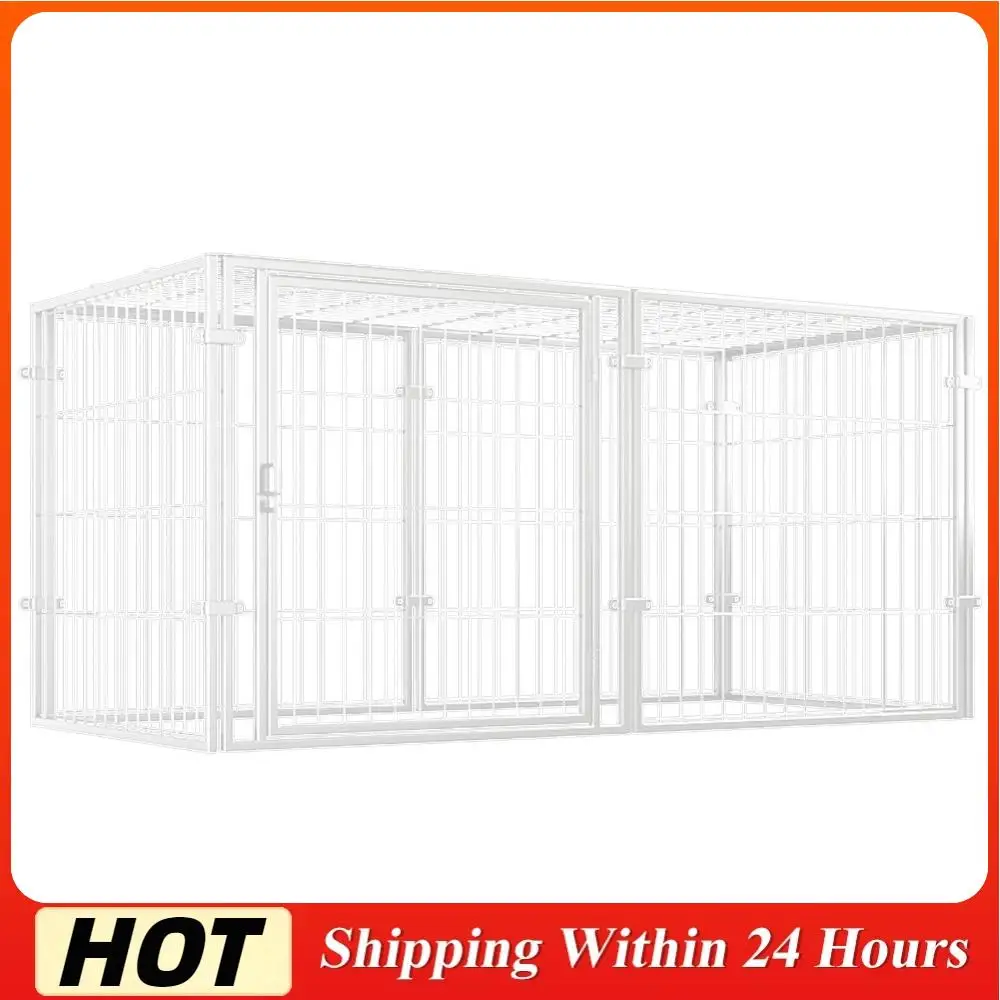 

Вольер для щенков 48 дюймов, легко собираемый, из прочной проволоки, с дверцей, клетка-вольер для собак, штабелируемый, для щенков, кошек, кроликов, хорьков