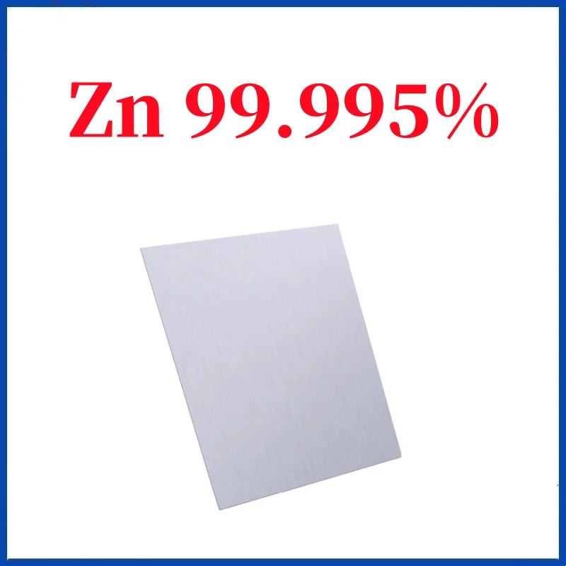 

0.3-0.5 Thickness of High Purity Zinc Plate Zn≥99.995% Special Length and Width for Experimental Research 100*100mm Zinc anode