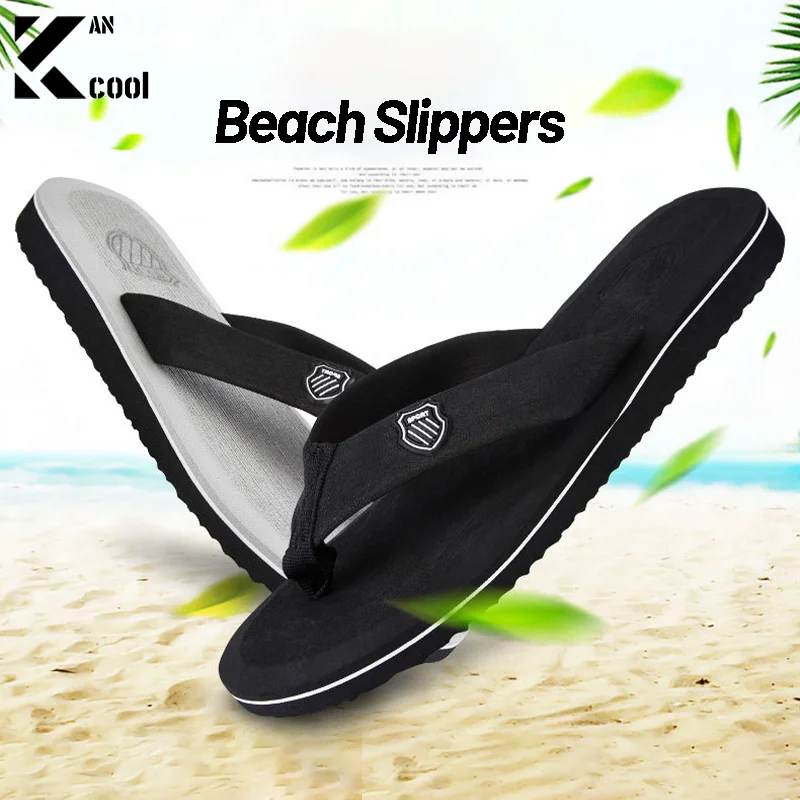 Fashion Slippers For Men Flip Flops Flat Sandals Summer Non-Slip Beach Slides Men Slippers Indoor House Shoes Man Male Slipper