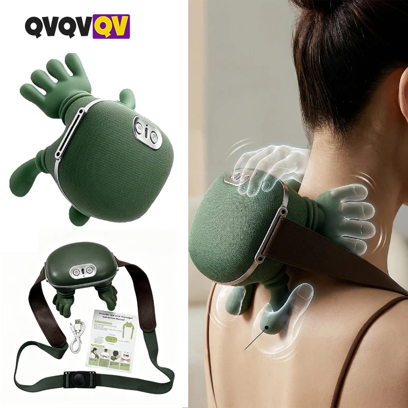 1PCS Neck & Shoulder Massager with Heat, Deep Tissue Shiatsu with Bionic Palm 4D Kneading, Simulated Human Hand Massage