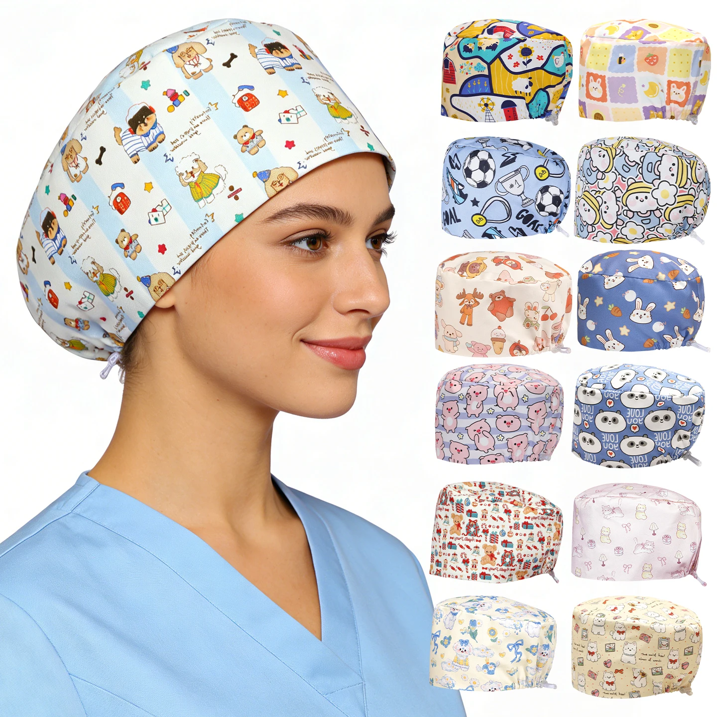 toucas-cirurgicas-estampadas-atacado-toucas-de-enfermeira-cirurgica-chapeu-de-medico-toucas-de-trabalho-para-clinica-odontologica-e-veterinaria-touca-unissex-para-enfermeiras-k805