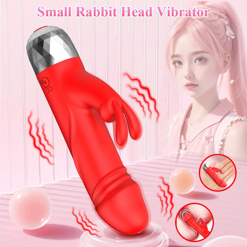 Vibrador de conejo potente para mujer, estimulador de clítoris de silicona, Mini Bala, consolador femenino, Juguetes sexuales para adultos mayores