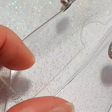 

Cute Transparent PVC Coin Purse For Girls With Keyring Small Wallet ID Card Holder Business Card Purse