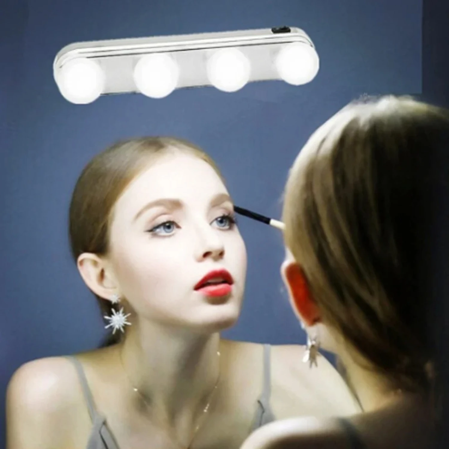 Bright Portable LED Vanity Lights with 4/5 Bulbs - Perfect Suction Cup Makeup Mirror Light for Dressing Table - Portable Wall La