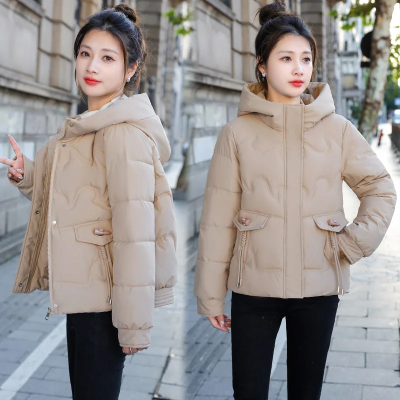 Women\'s Thick Warm Down Cotton Jacket 2021 New Winter Coat Female Parker Glossy Cotton Padded Jackets Mid Long Hooded Outerwear