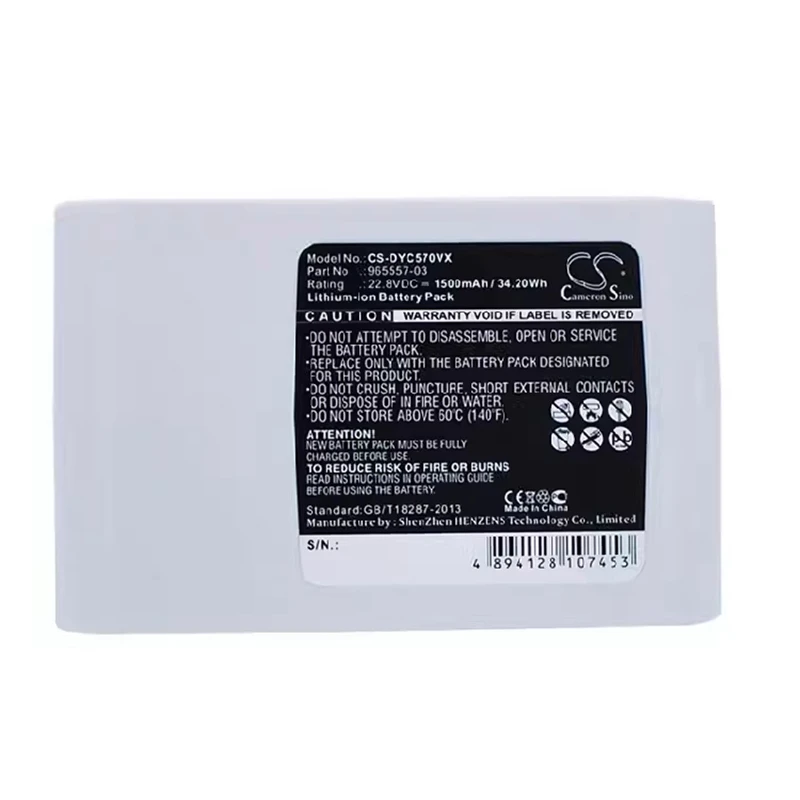 

DC31 Type-B Sweeping 965557-03 CS-DYC570VX Lithium Battery Pack