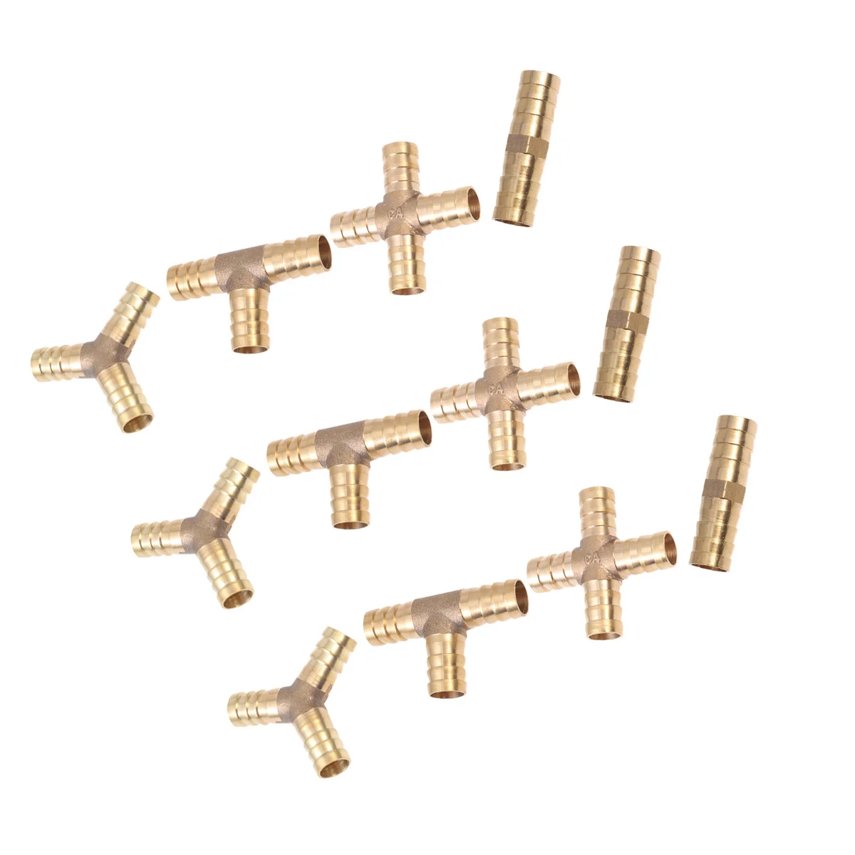 12 قطعة مجموعة موصلات النحاس 12 مللي متر Pex تركيبات للمياه أنبوب الغاز اتصال معبد مشترك تجعيد حلقة متوافق Pex موصل #4