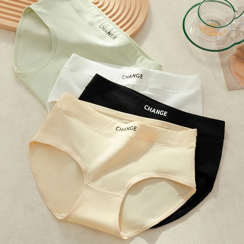 3Pcs/lot Underwear for Women Cotton Underpants Girl Sexy Lingerie Female Briefs Panties Lady Mulberry Silk Antibacterial Crotch