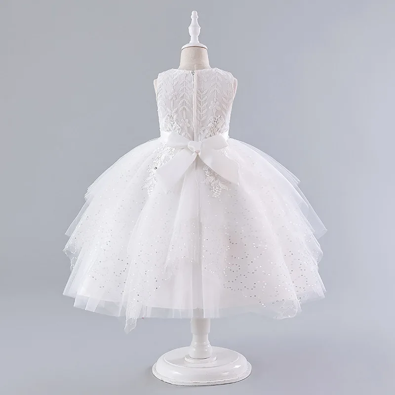 

Children's Dress Sequined Flower Children's Dress Lace Princess Dress Mesh