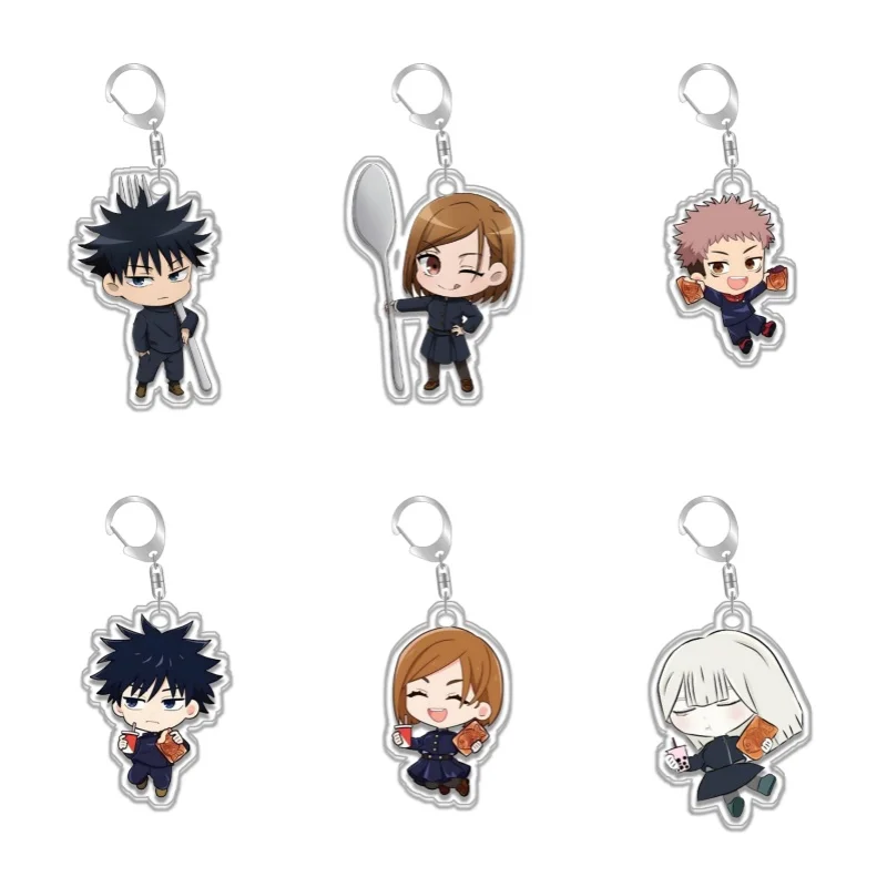 

For Jujutsu Kaisen Gojo Yuji Sorcerer Collection original Acrylic selfmade cute Cartoon Anime Keychain Pendant Toy gift 5cm
