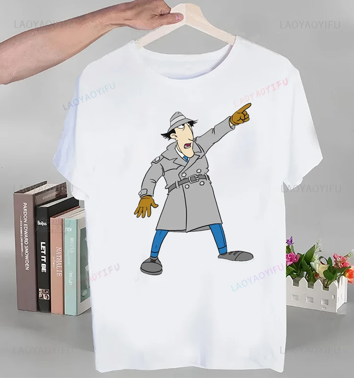 Animated Detective Inspector Gadget Printed T-shirt Tops Animated Detective Inspector Gadget T Shirt High Quality Cotton