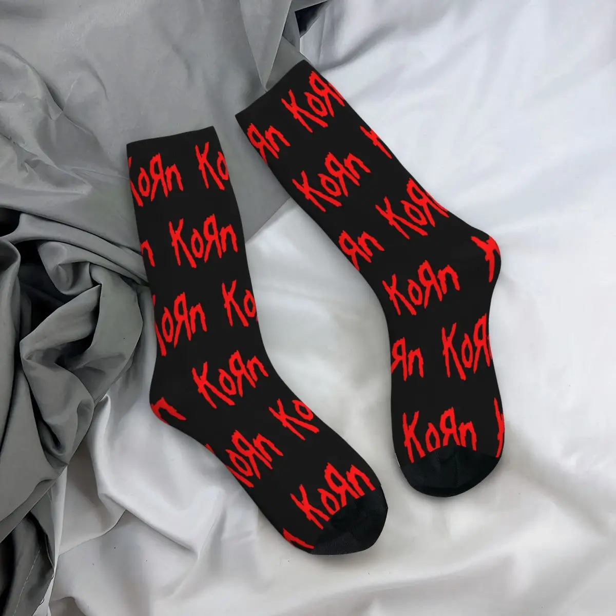 Men Women Heavy Metal Korn Band Rock Music Punk Socks Super Soft Funny Happy Socks Novelty Accessories Middle Tube Crew Socks