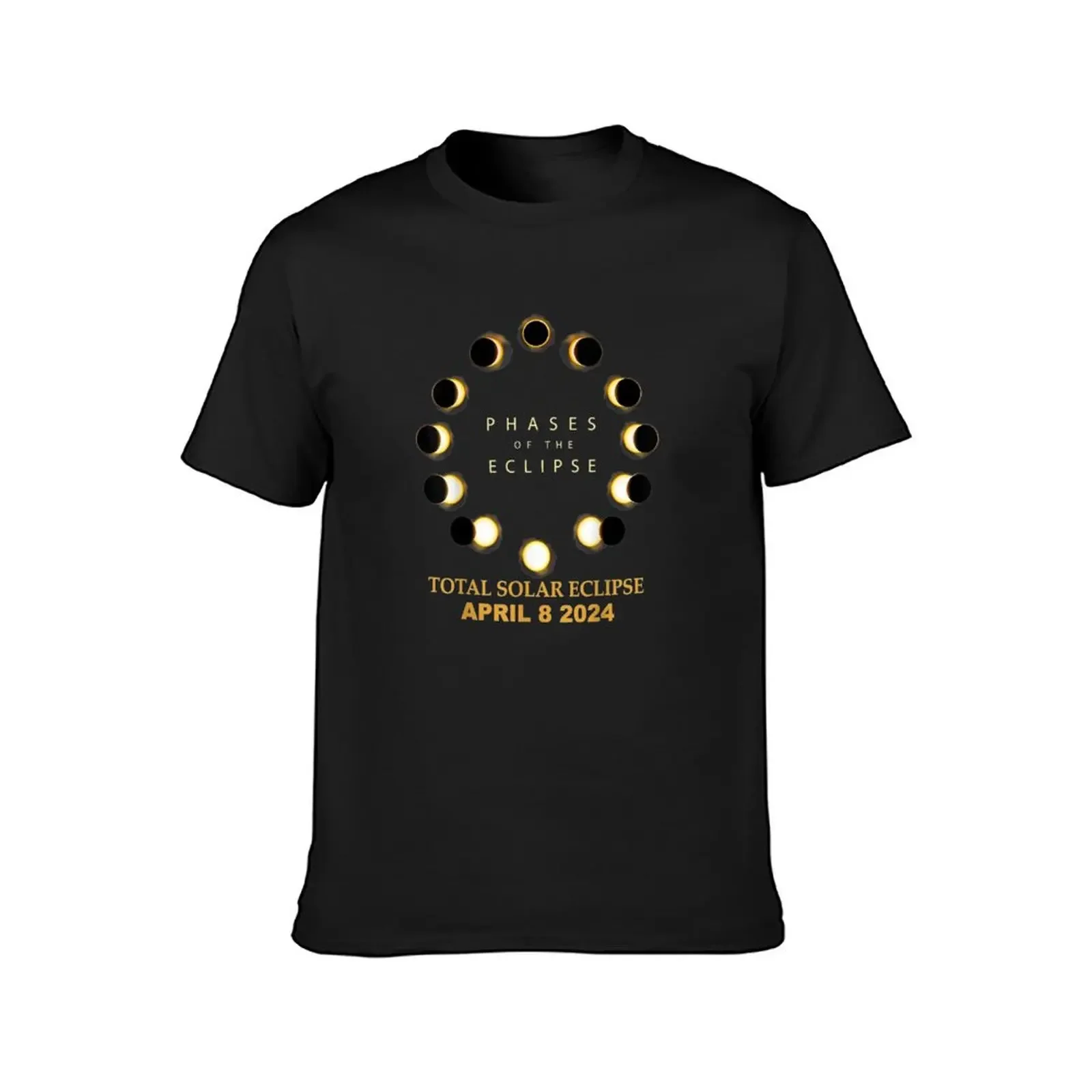 Total Solar Eclipse 2024 Phases T-Shirt plus size clothes graphic t shirt vintage plain men t shirts high quality