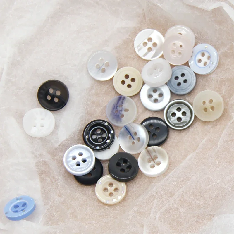 HENGC 9/10/11mm Round Resin Kids Shirt Sewing Colorful Buttons For Clothing Sleeve Decorative Accessories DIY Crafts Wholesale