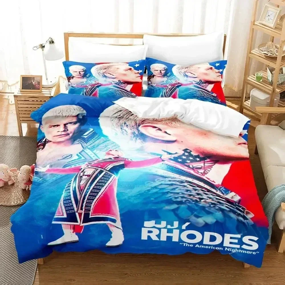 

Luxury New 3D Print Cody Rhodes American Nightmare Bedding Set Duvet Cover Bed Set Quilt Cover Pillowcase Queen Size Boys Adult