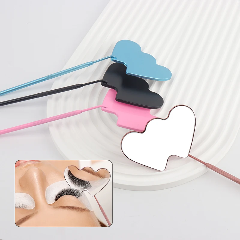 Miroir grossissant en forme de double cœur pour vérifier les extensions de cils, outil de maquillage, outil de beauté, 1 pièce