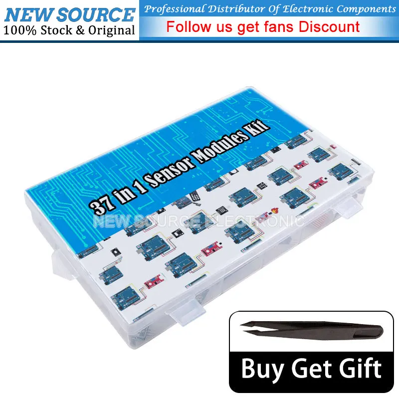 45 in 1 Sensors Modules Starter Kit Better than 37in1 Sensor Kit 37 in 1 Sensor Kit UNO R3 MEGA2560 For Arduino FreeShipping