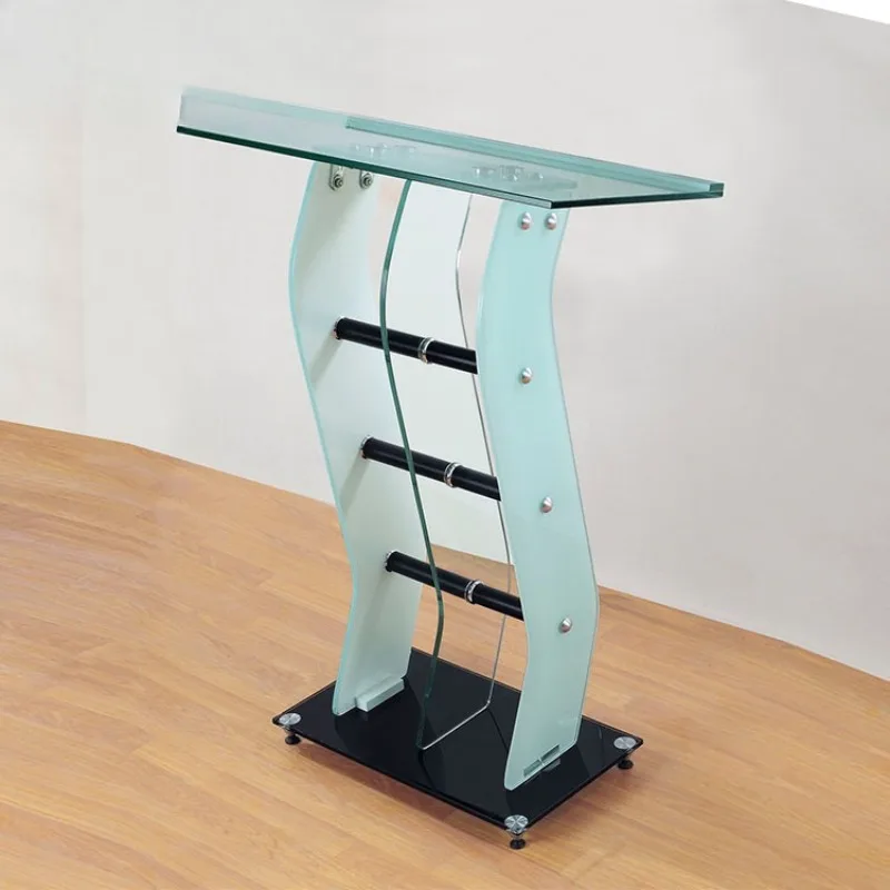 Commercial furniture Modern glass pulpit Podium acrylic digital pulpit Church