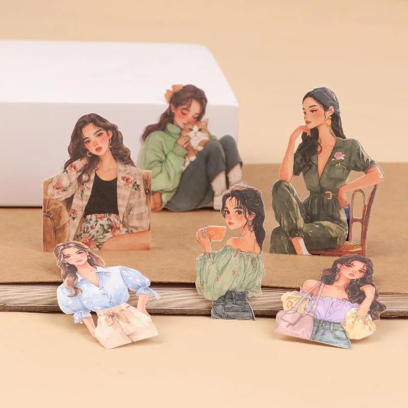 20Pcs/set Kawaii Stationery Stickers Urban Junk Journal Planner Decorative Sticker Scrapbooking DIY Decals