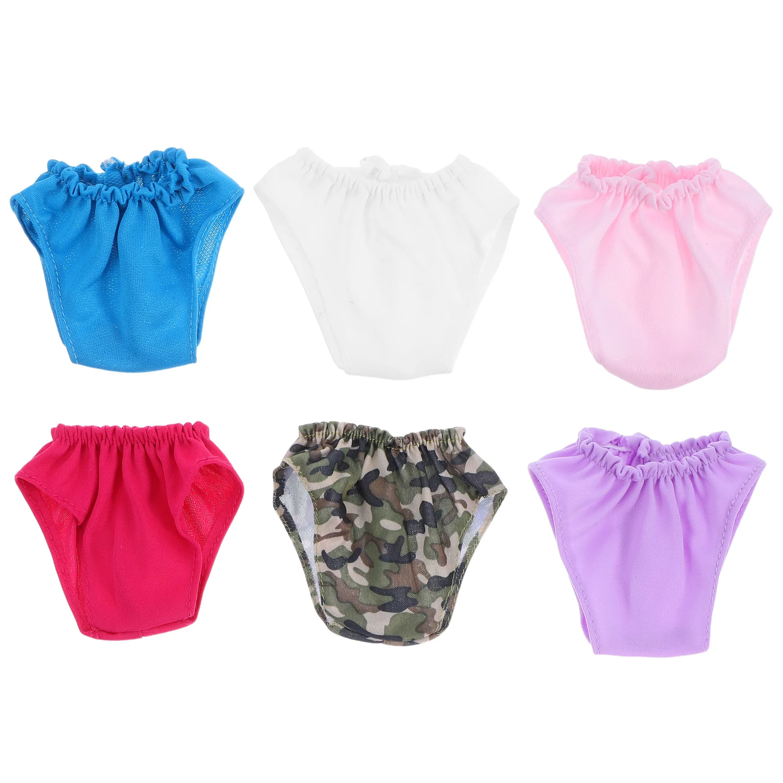 Mini conjunto de ropa interior para niña de 18 pulgadas, diseño creativo, tela duradera, juego de simulación, accesorios de ropa, 6 uds.