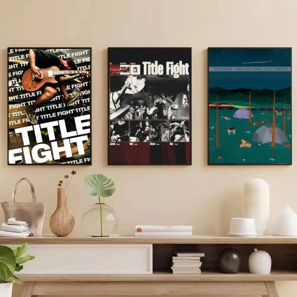 Band T-Title Fight album  Movie Sticky Posters Retro Kraft Paper Sticker DIY Room Bar Cafe Aesthetic Art Wall Painting